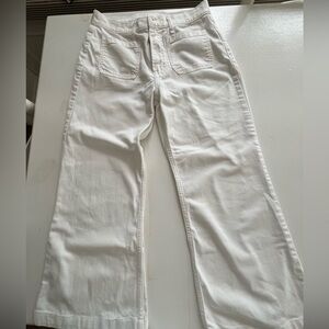 GAP White High-Rise 70s Flare Pants